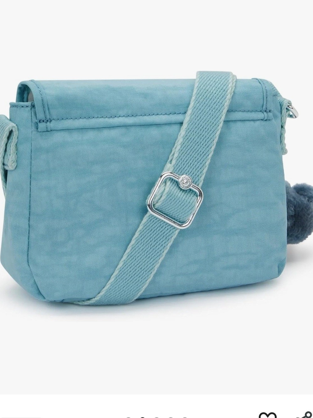 Kipling Sky Blue Crossbody Bag with Pom-Pom Keychain - Picture 2 of 6